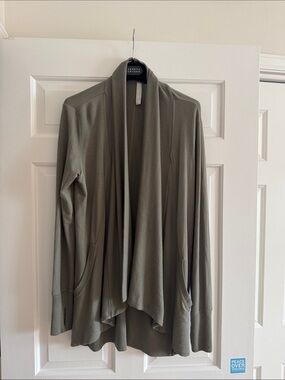 ATHLETA SIZE S Soft Open-Front Olive Green Women's Cardigan Sweater- oversized